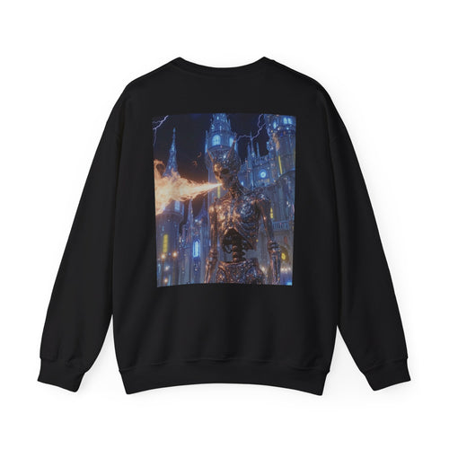 Epic Fantasy Crewneck Sweatshirt - Fire-Breathing Character Design